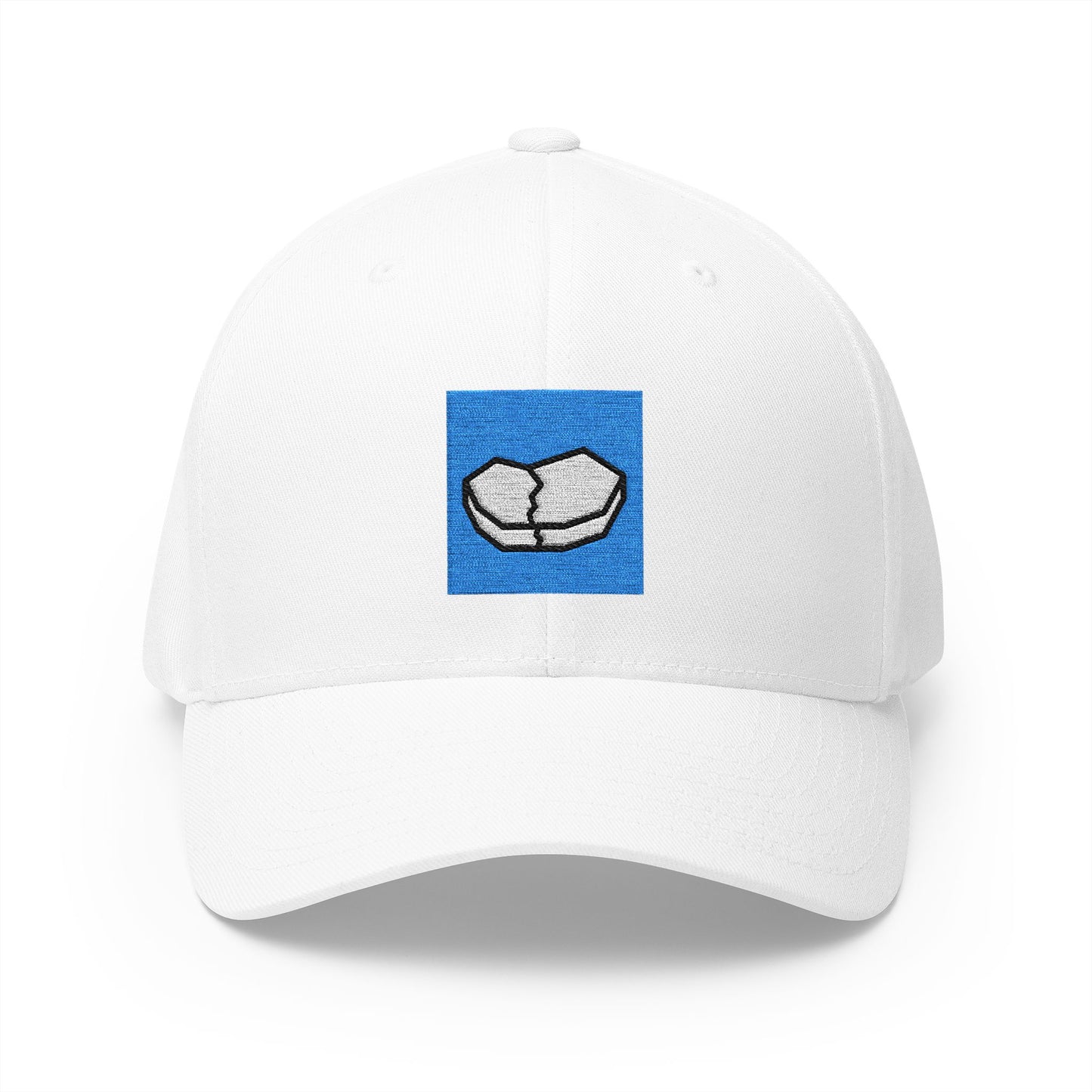 Floating Ice Broken Emoji White Cap – Premium by Capmoji