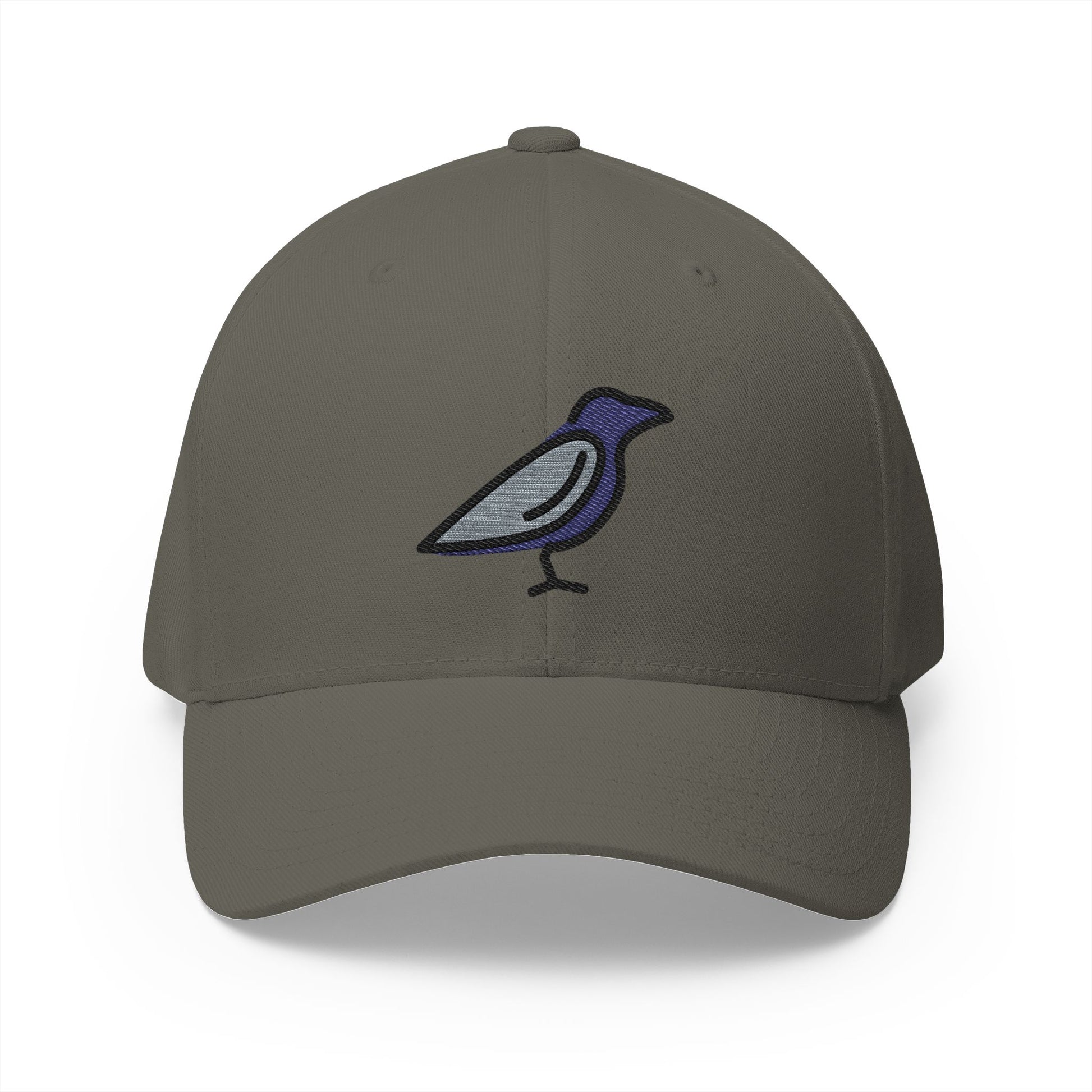 Black Bird Emoji Olive Cap – Premium by Capmoji