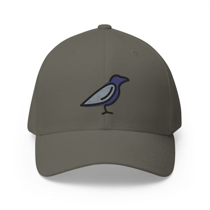 Black Bird Emoji Olive Cap – Premium by Capmoji