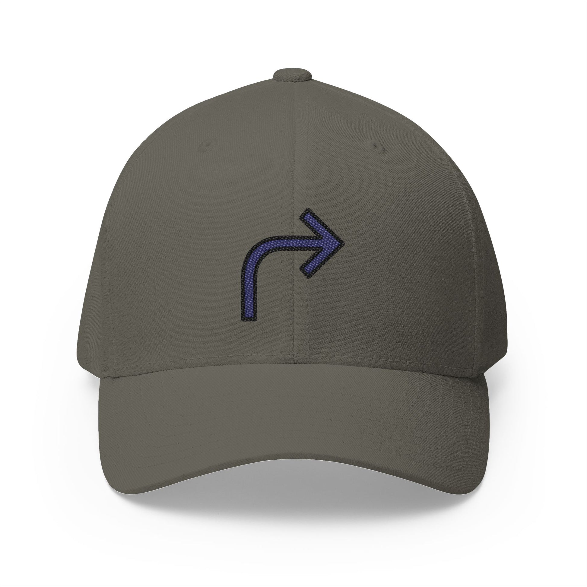 Arrow Turn Right Emoji Olive Cap – Premium by Capmoji