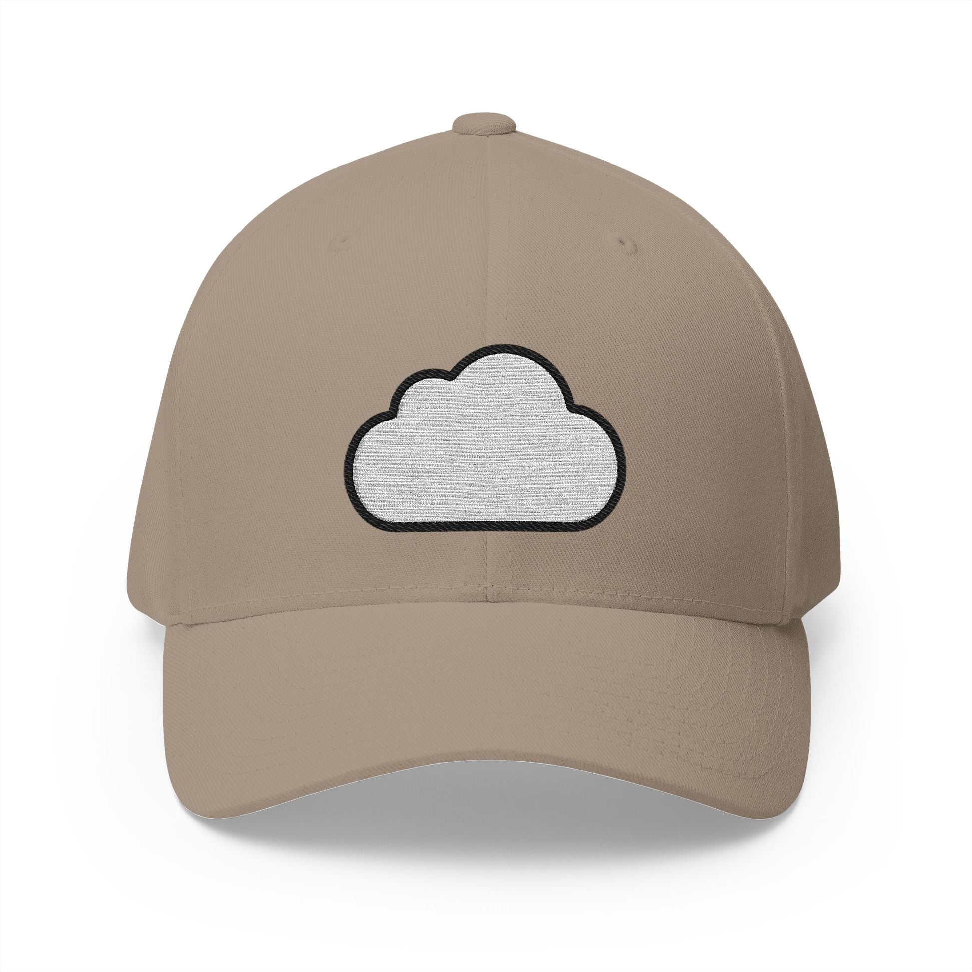Cloud Emoji Khaki Cap – Premium by Capmoji