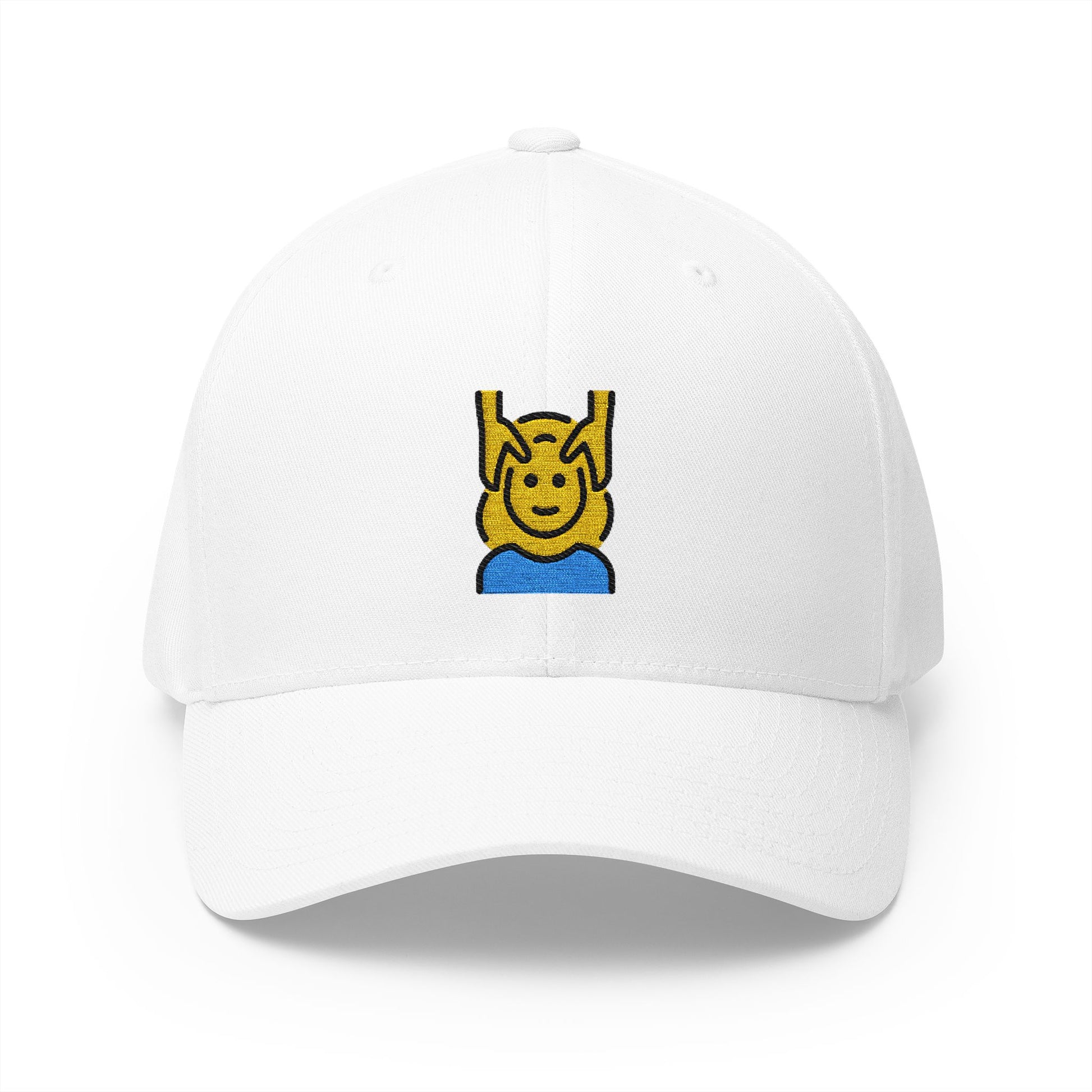 Woman Getting Massage Emoji White Cap – Premium by Capmoji