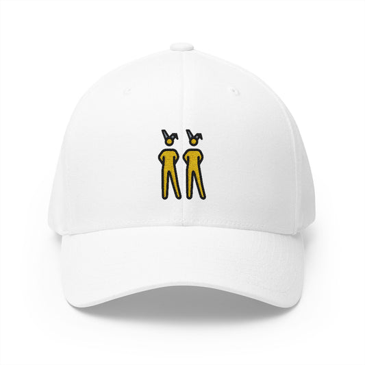 People With Bunny Ears Emoji White Cap – Premium by Capmoji