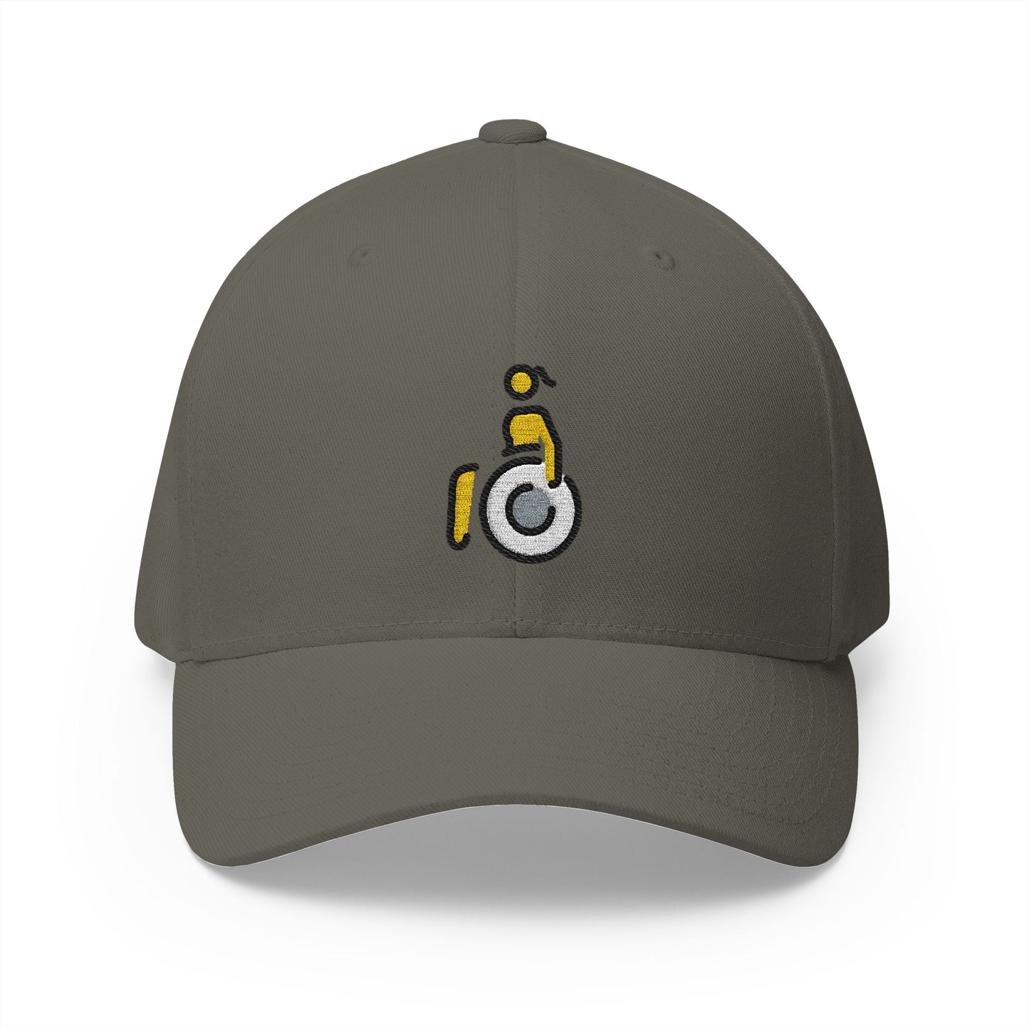 Woman In Manual Wheelchair Emoji Olive Cap – Premium by Capmoji