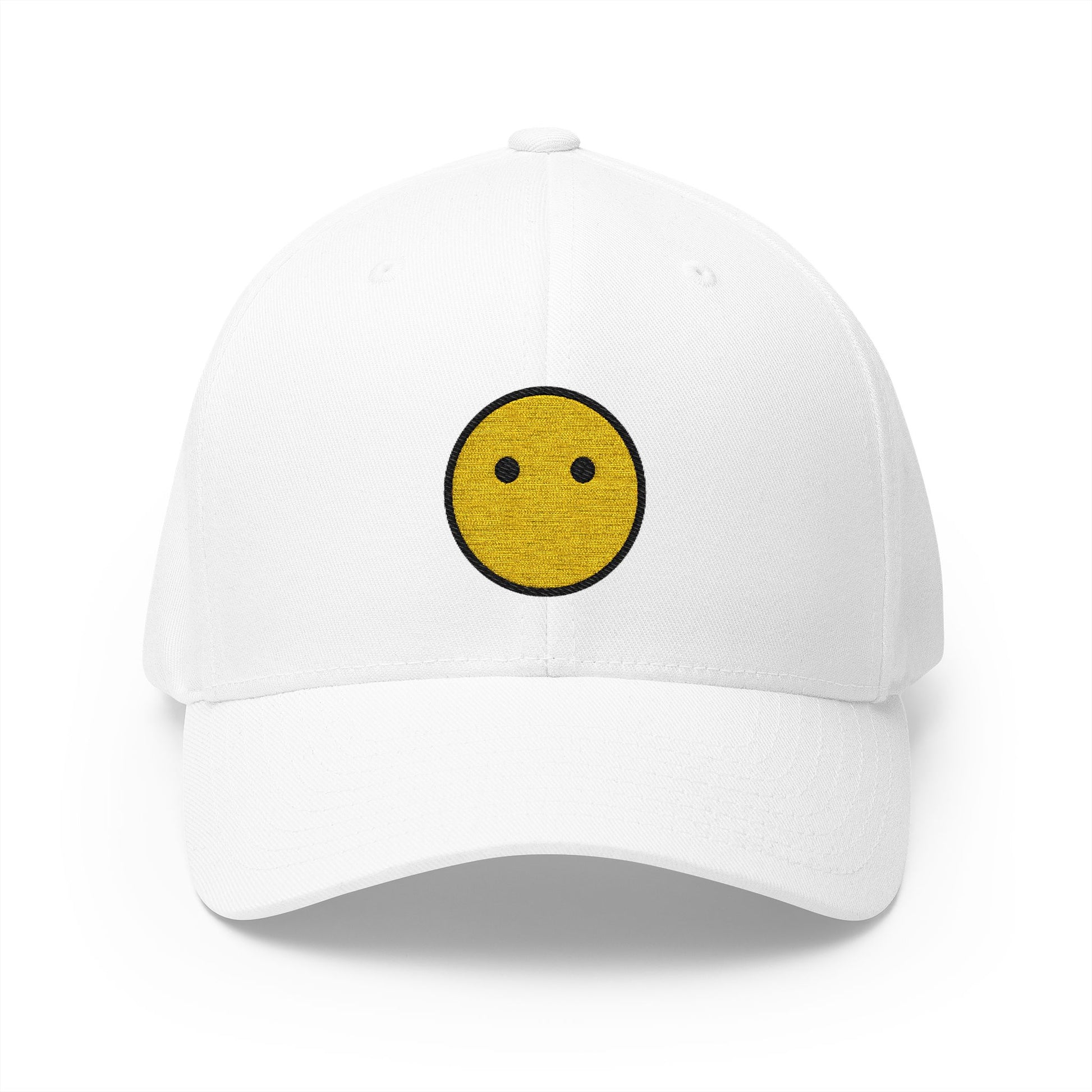 Face Without Mouth Emoji White Cap – Premium by Capmoji