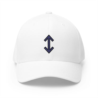 Up Down Black Arrow Emoji White Cap – Premium by Capmoji