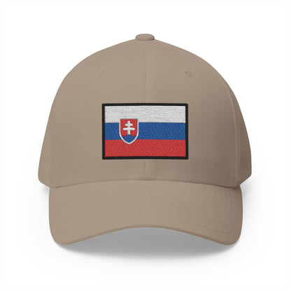 Flag: Slovakia Emoji Khaki Cap – Premium by Capmoji