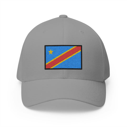 Flag: Congo - Kinshasa Emoji Grey Cap – Premium by Capmoji