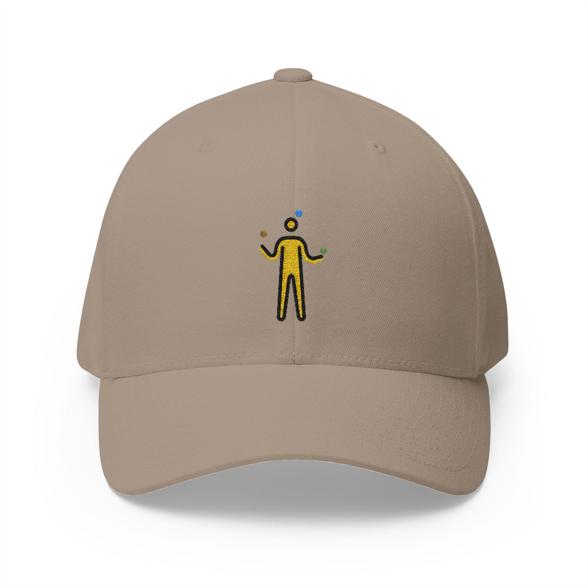 Man Juggling Emoji Khaki Cap – Premium by Capmoji