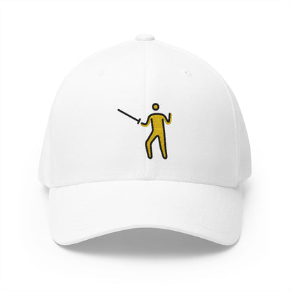 Person Fencing Emoji White Cap – Premium by Capmoji
