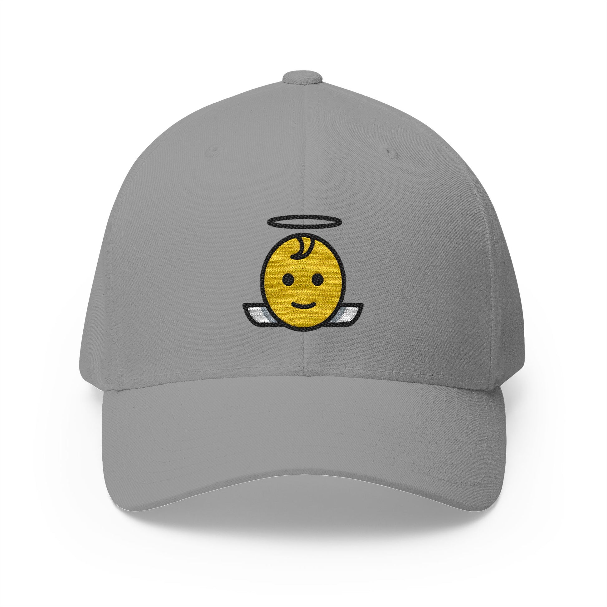 Baby Angel Emoji Grey Cap – Premium by Capmoji