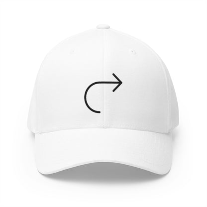 Forward Emoji White Cap – Premium by Capmoji