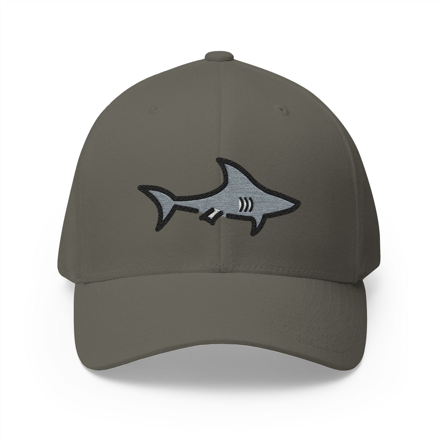 Shark Emoji Olive Cap – Premium by Capmoji