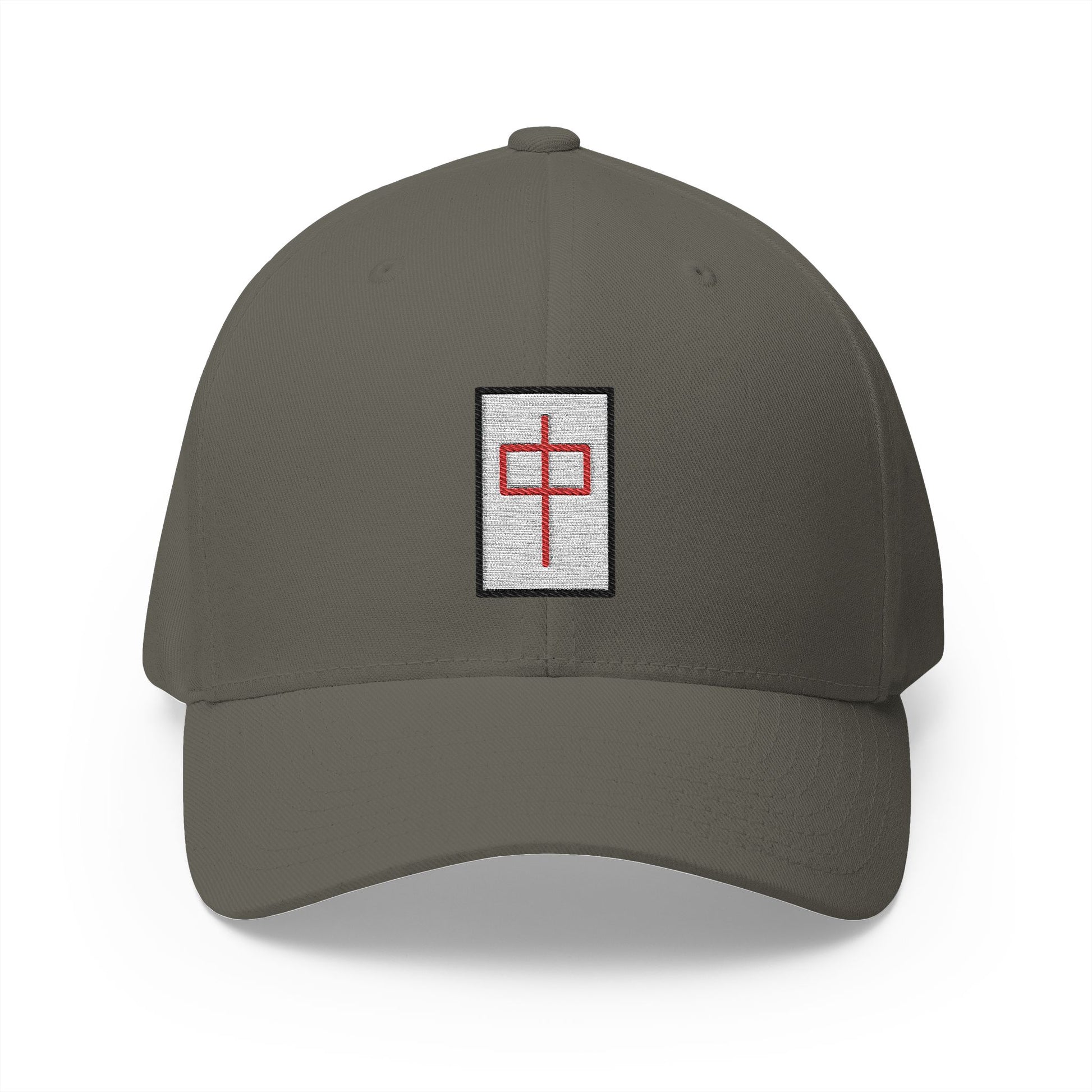 Mahjong Red Dragon Emoji Olive Cap – Premium by Capmoji