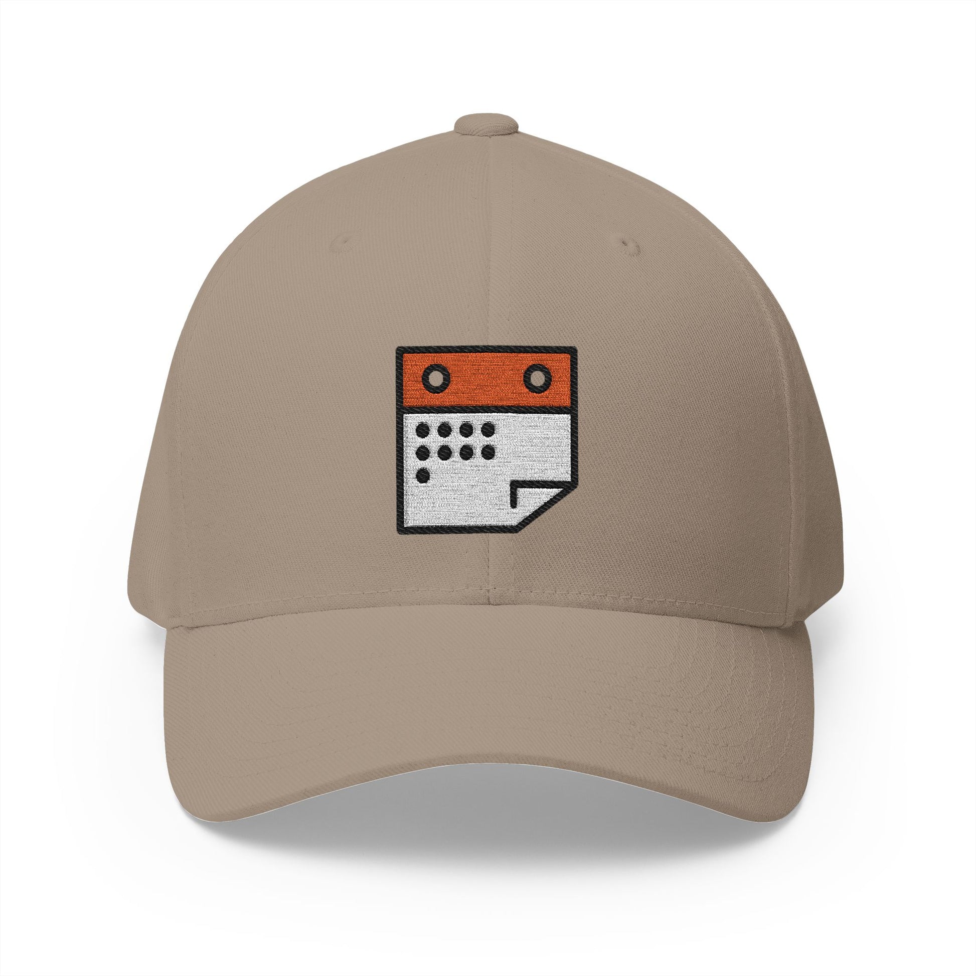 Spiral Calendar Emoji Khaki Cap – Premium by Capmoji