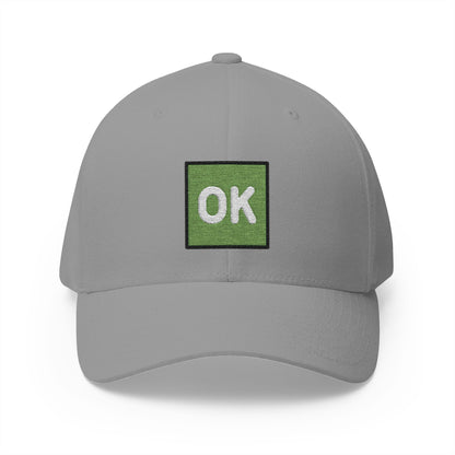 Ok Button Emoji Grey Cap – Premium by Capmoji