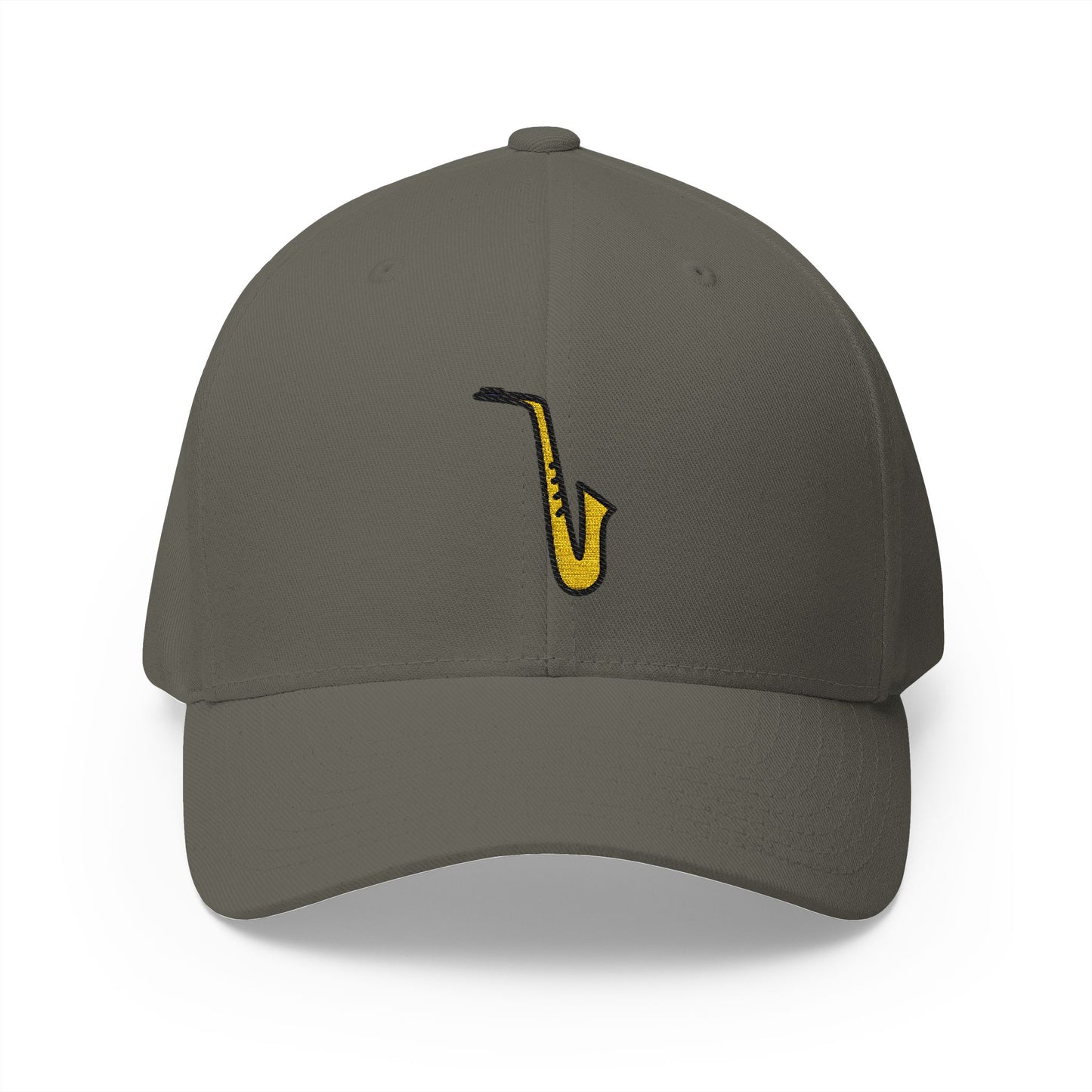 Saxophone Emoji Olive Cap – Premium by Capmoji