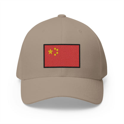 Flag: China Emoji Khaki Cap – Premium by Capmoji