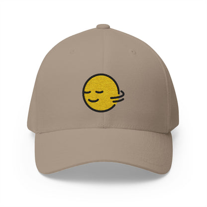 Head Shaking Horizontally Emoji Khaki Cap – Premium by Capmoji