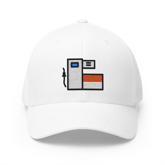 Fuel Pump Emoji White Cap – Premium by Capmoji