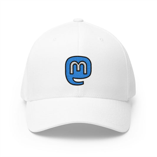 Mastodon Emoji White Cap – Premium by Capmoji