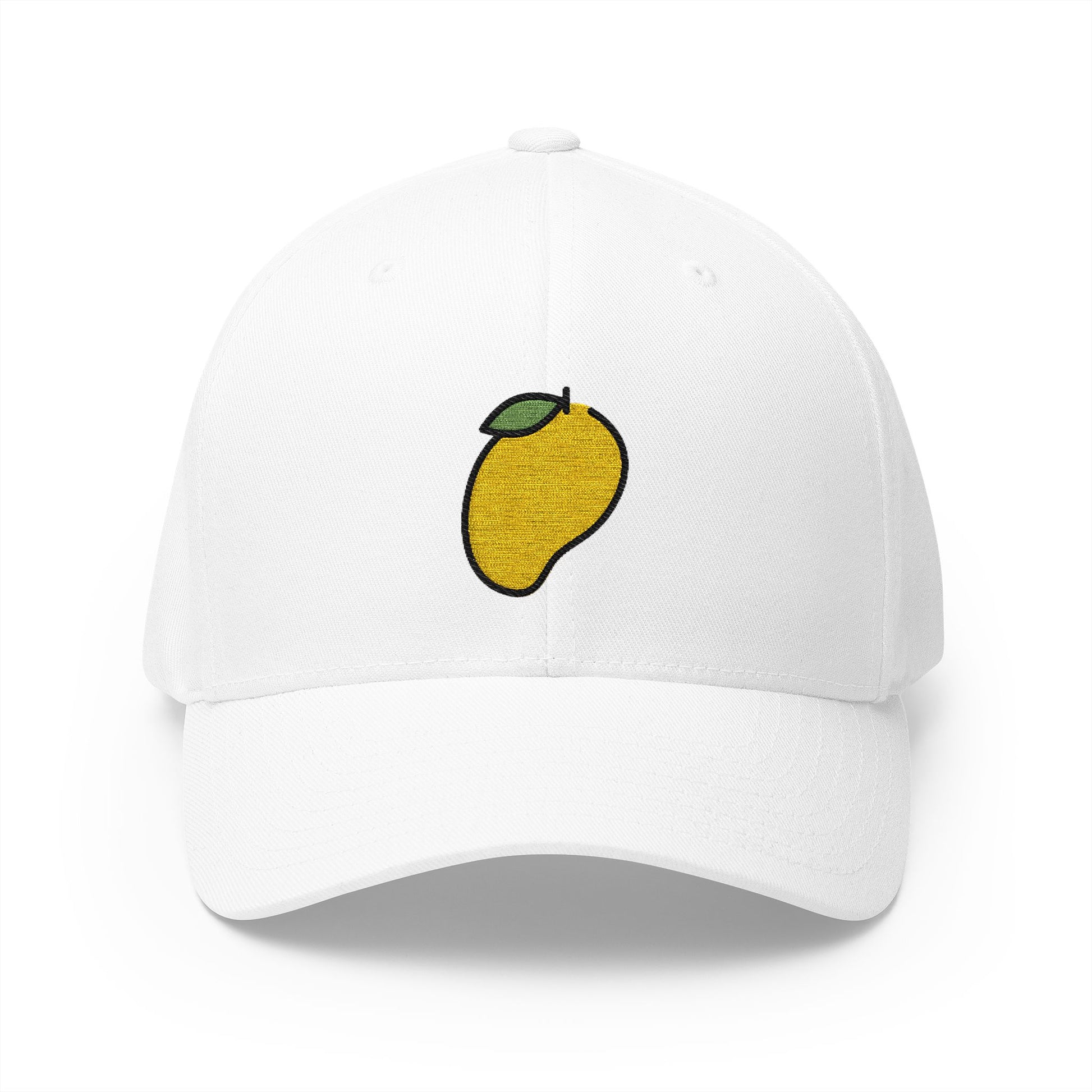 Mango Emoji White Cap – Premium by Capmoji