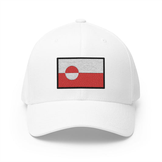 Flag: Greenland Emoji White Cap – Premium by Capmoji