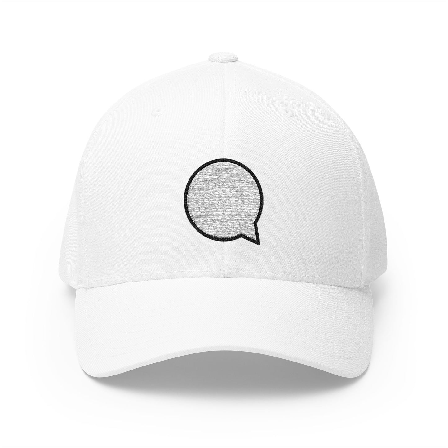 Left Speech Bubble Emoji White Cap – Premium by Capmoji