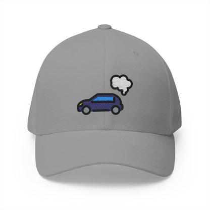 Exhaust Gases Car Emoji Grey Cap – Premium by Capmoji