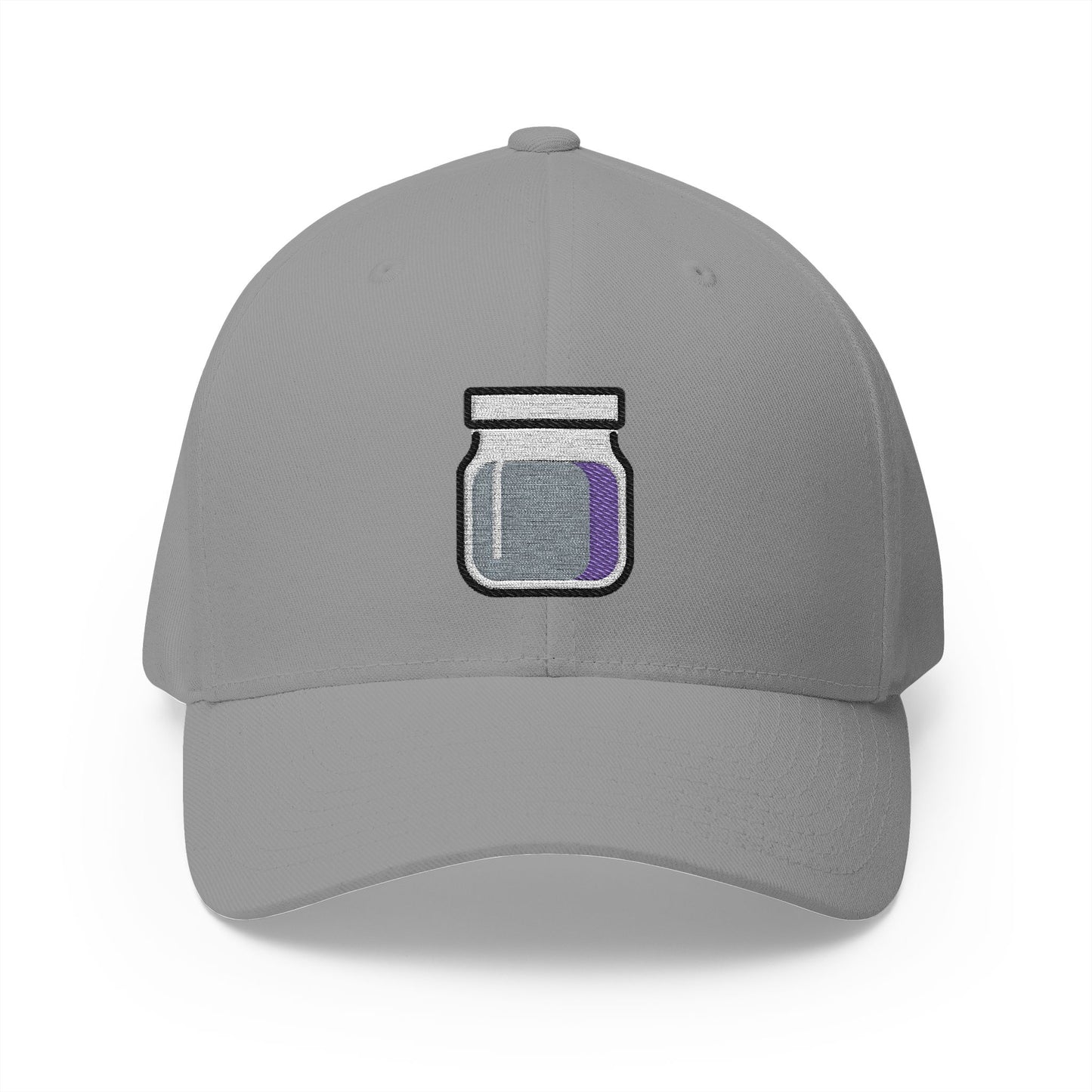 Jar With Purple Content Emoji Grey Cap – Premium by Capmoji