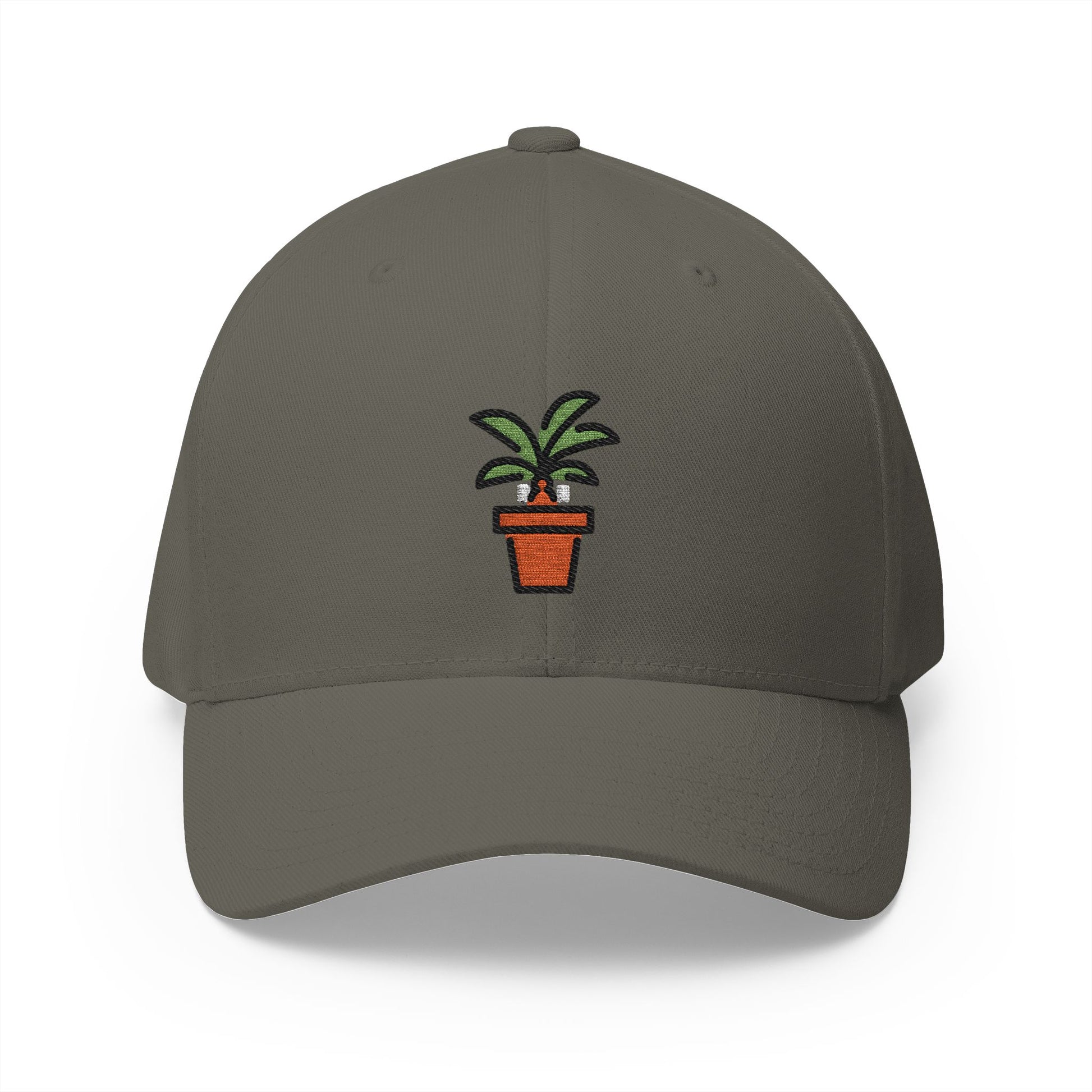 Potted Plant Emoji Olive Cap – Premium by Capmoji