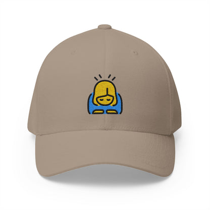 Woman Bowing Emoji Khaki Cap – Premium by Capmoji