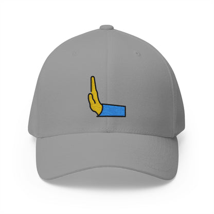 Leftwards Pushing Hand Emoji Grey Cap – Premium by Capmoji