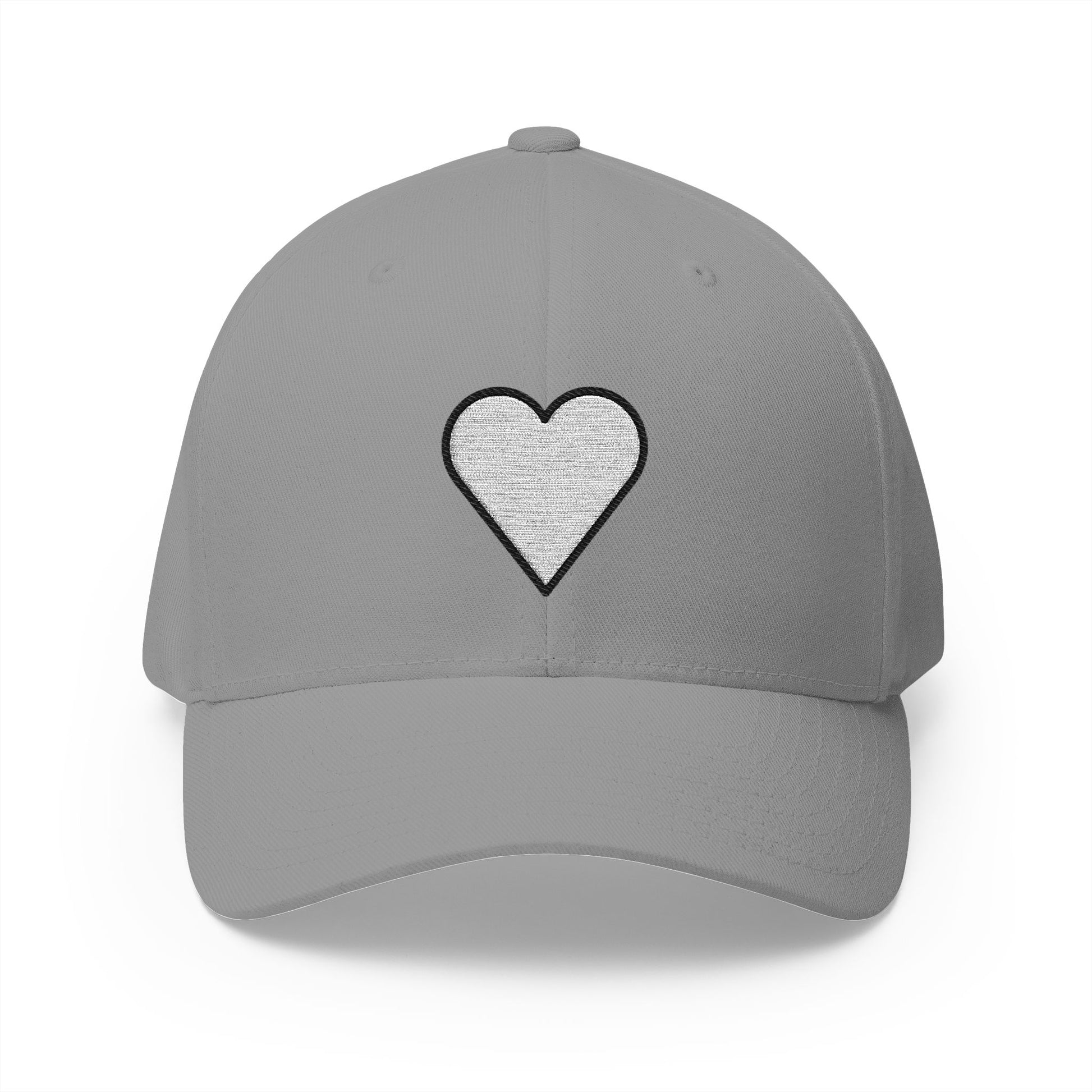 White Heart Emoji Grey Cap – Premium by Capmoji