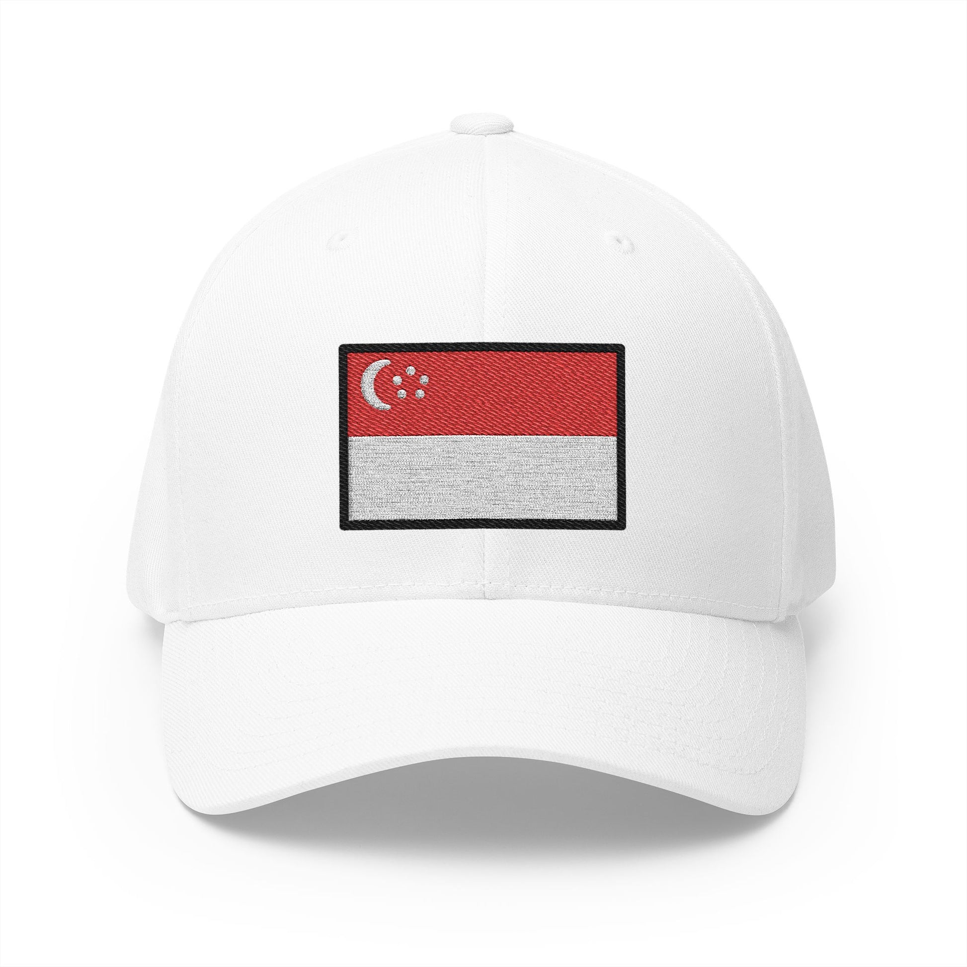 Flag: Singapore Emoji White Cap – Premium by Capmoji