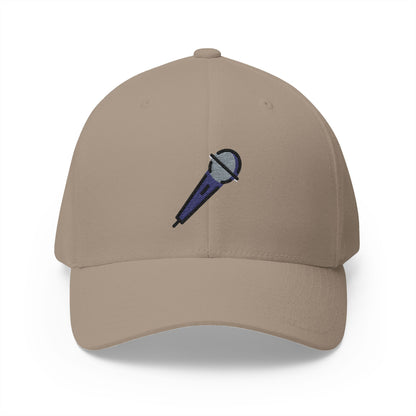 Microphone Emoji Khaki Cap – Premium by Capmoji