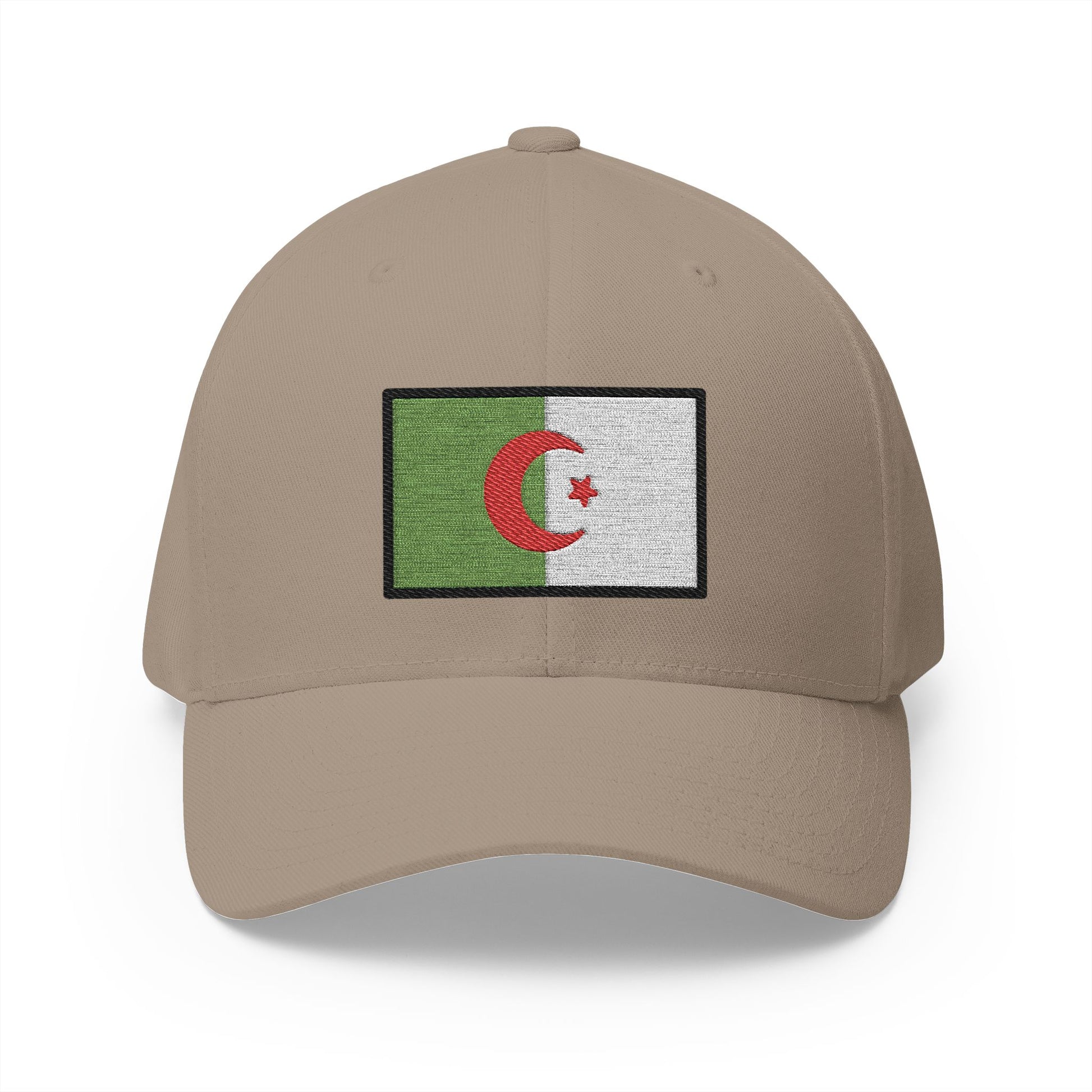 Flag: Algeria Emoji Khaki Cap – Premium by Capmoji