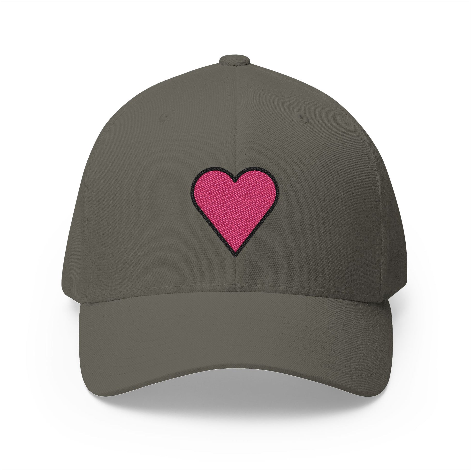 Pink Heart Emoji Olive Cap – Premium by Capmoji