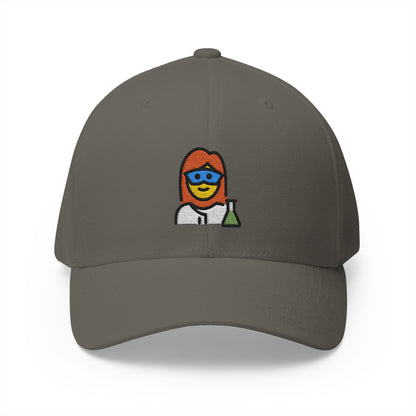 Woman Scientist Emoji Olive Cap – Premium by Capmoji