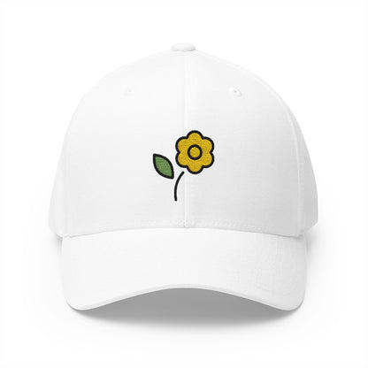 Blossom Emoji White Cap – Premium by Capmoji