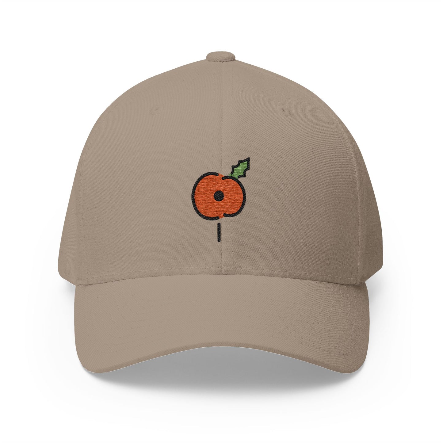 Poppy Emoji Khaki Cap – Premium by Capmoji