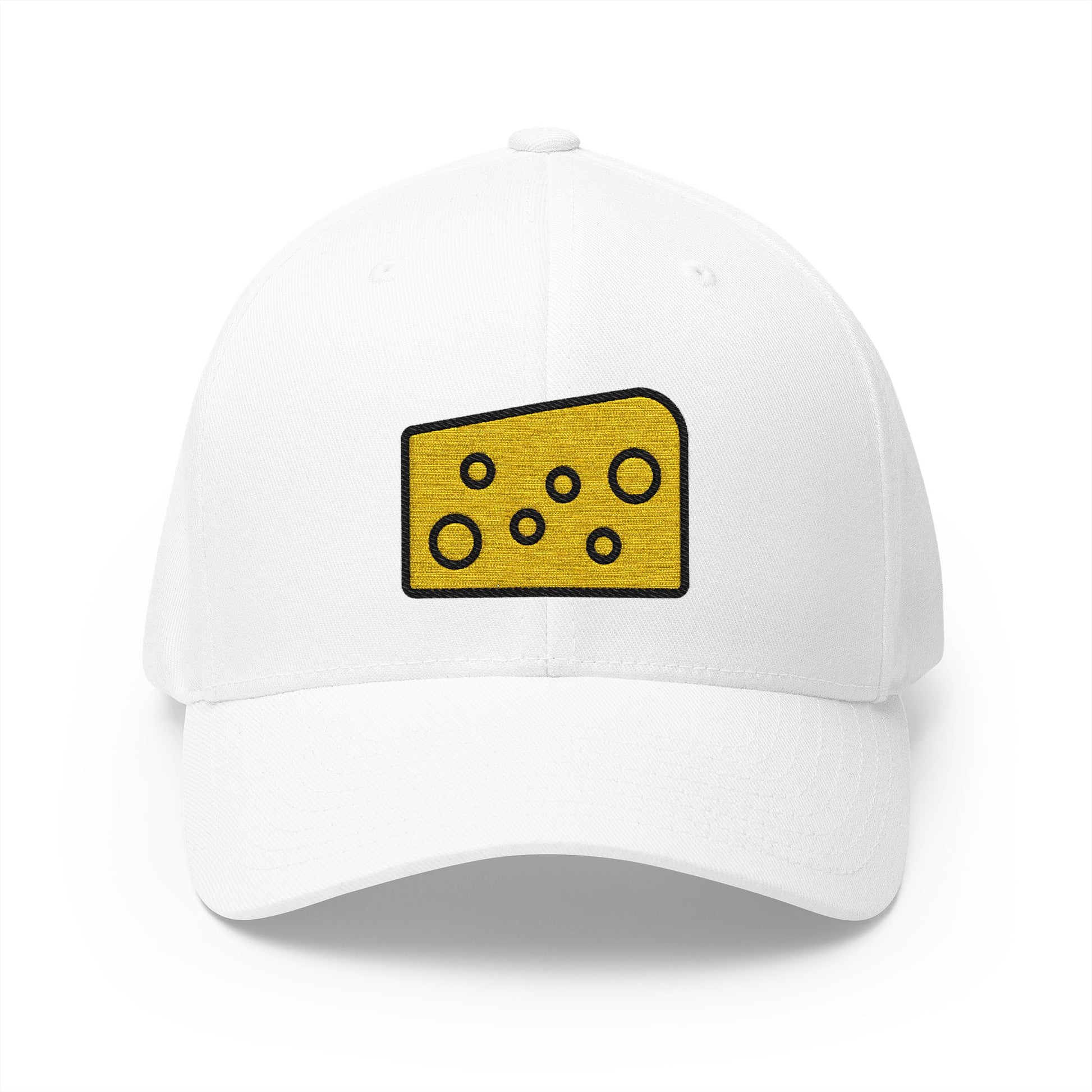 Cheese Wedge Emoji White Cap – Premium by Capmoji