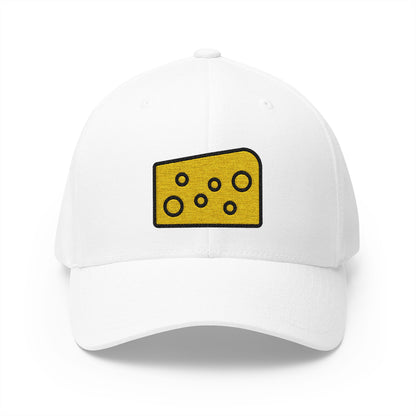 Cheese Wedge Emoji White Cap – Premium by Capmoji