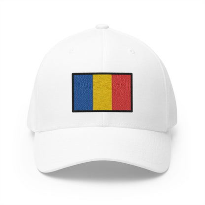 Flag: Romania Emoji White Cap – Premium by Capmoji