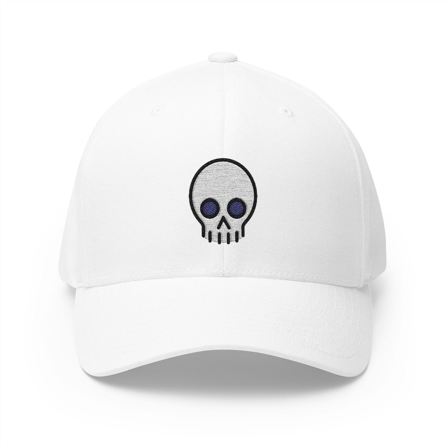Skull Emoji White Cap – Premium by Capmoji