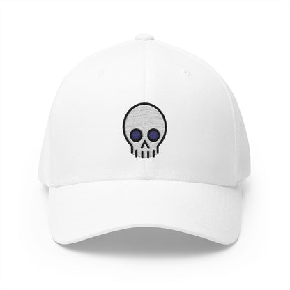 Skull Emoji White Cap – Premium by Capmoji