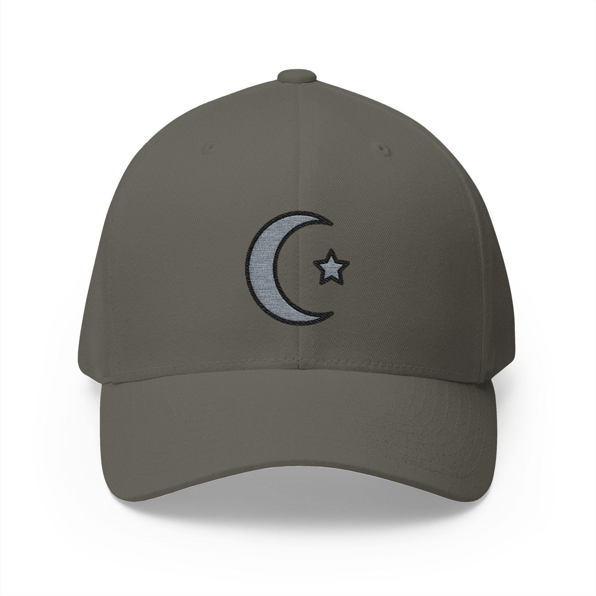 Star And Crescent Emoji Olive Cap – Premium by Capmoji