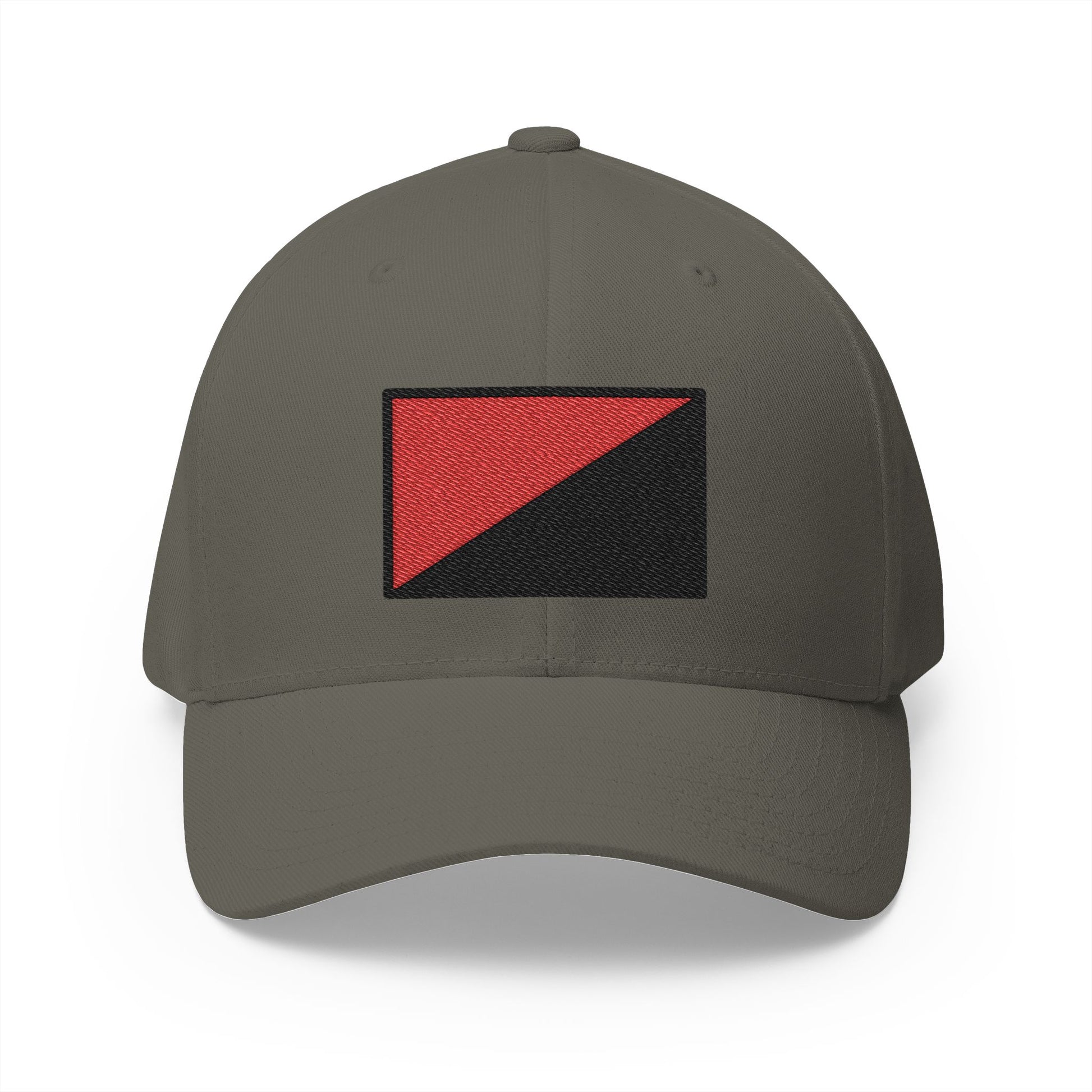 Red And Black Flag Emoji Olive Cap – Premium by Capmoji