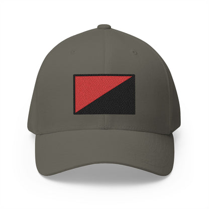 Red And Black Flag Emoji Olive Cap – Premium by Capmoji