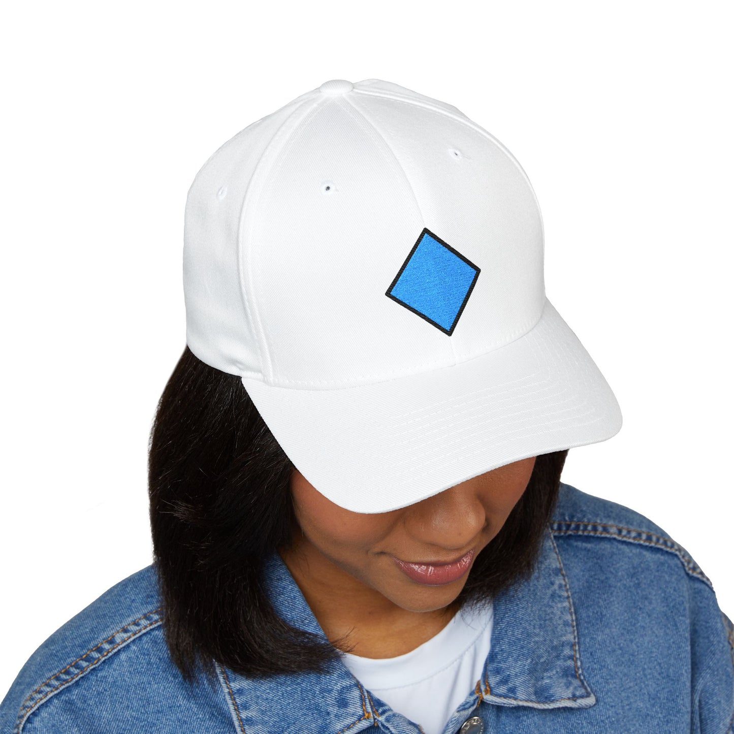 Large Blue Diamond Emoji Cap – Premium by Capmoji